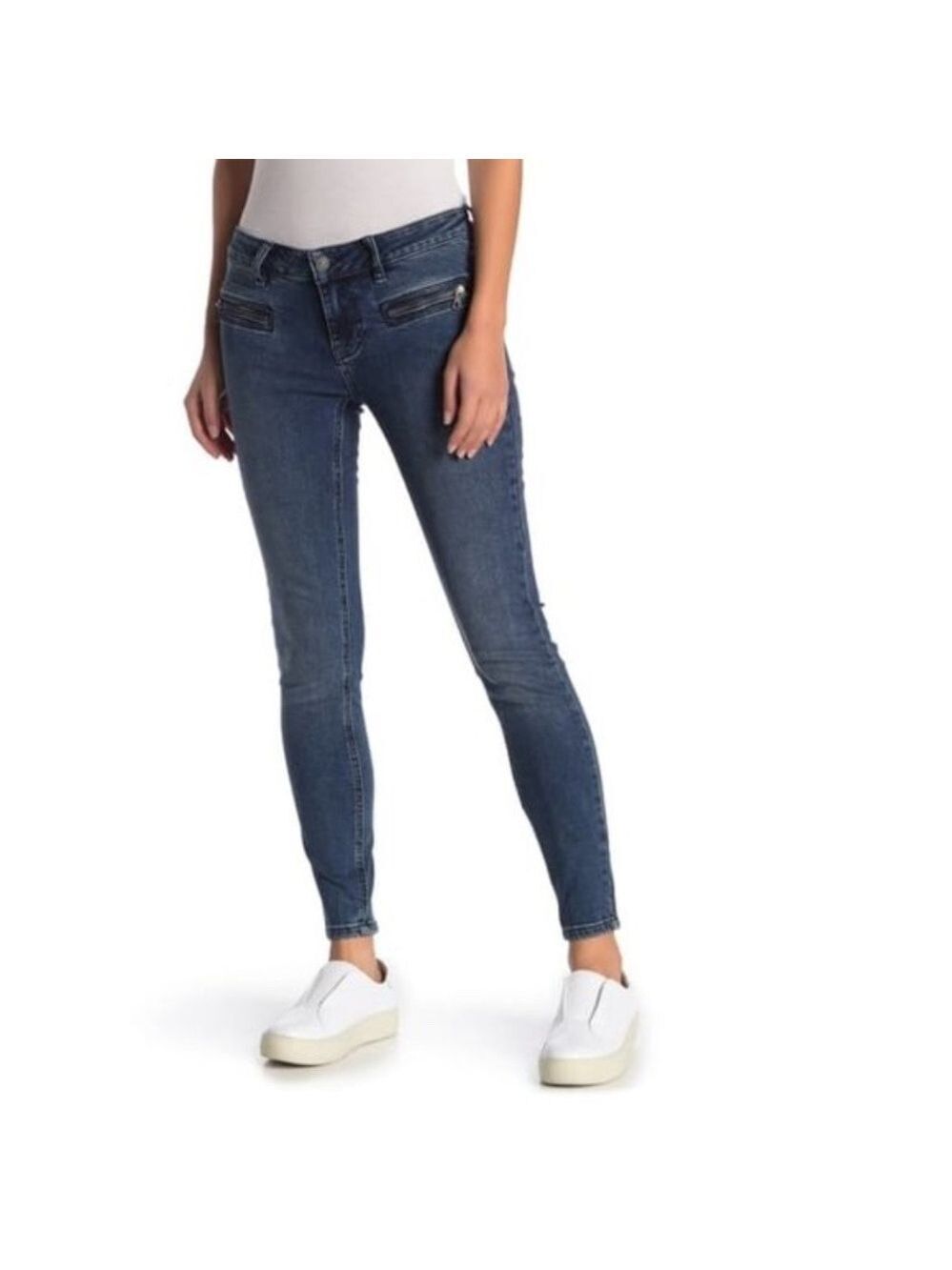 Free People Jet Low Rise Skinny Jeans